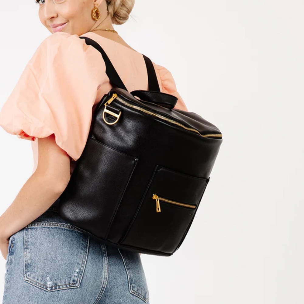 Black FAWN design diaper bag